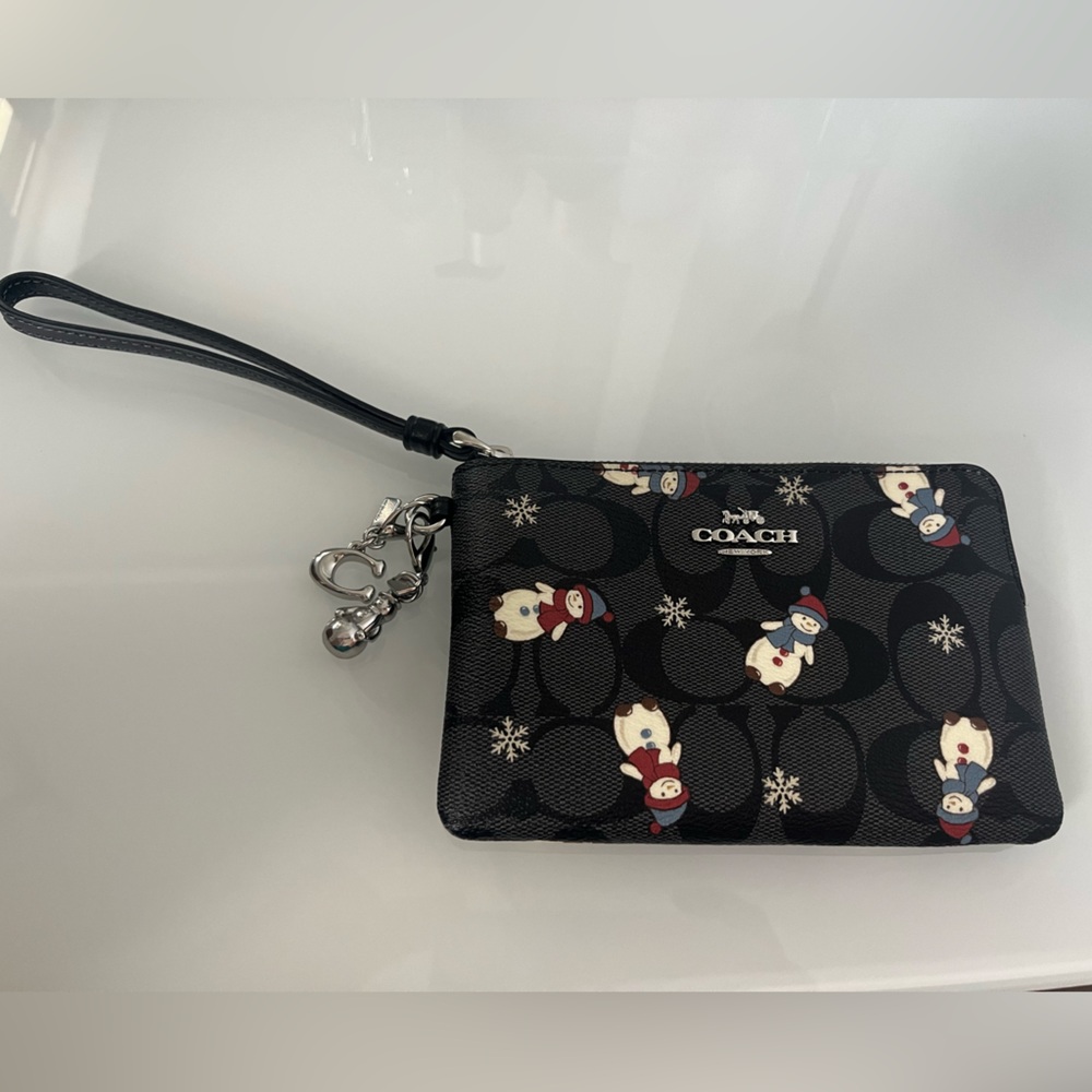 Coach snowman wristlet